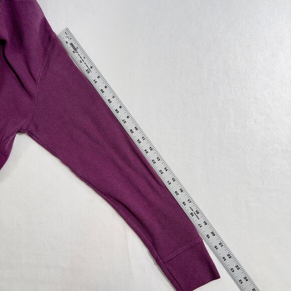 Waffle Weave Hoodie LAT Woman's M Purple w/ Butterfly Print On Front - Picture 9 of 10